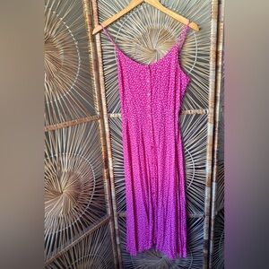 ROLLA'S Midsummer's Mini Tulip Midi Dress Hot Pink S